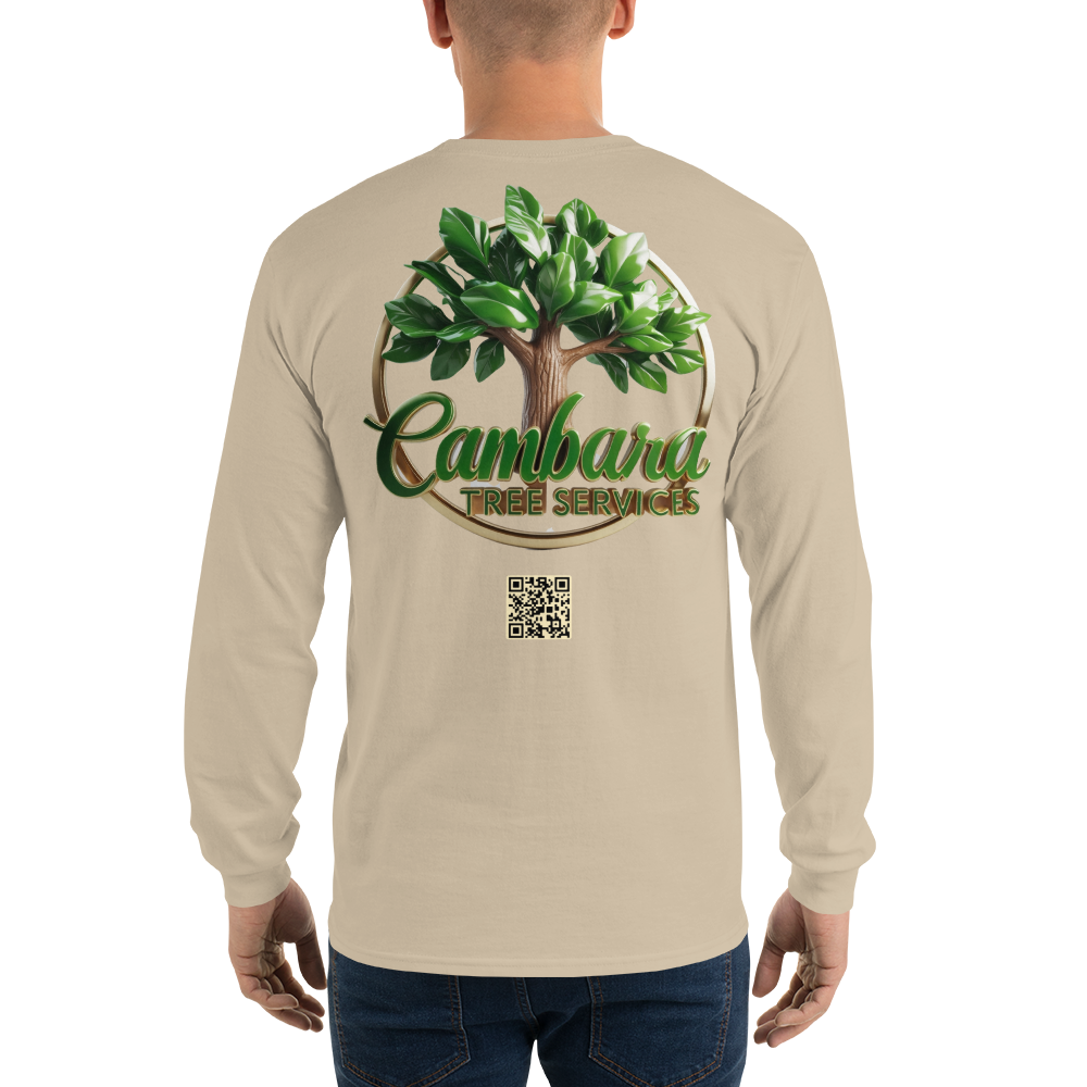 Custom Cambara Tree Services Long Sleeve Shirt – Premium Cotton, Eco-Friendly Print, Durable Workwear - Design Delight Studio