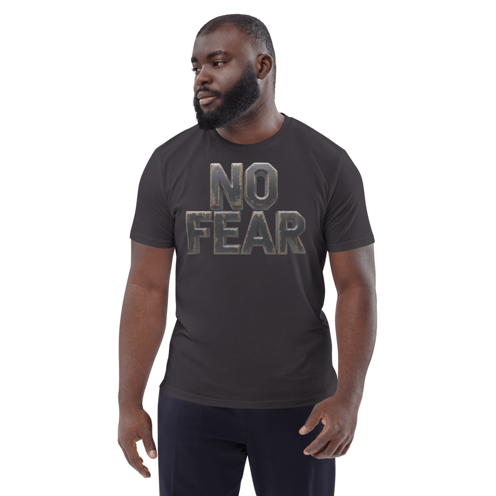 No Fear Organic Graphic Tee - Motivational T-Shirt - Design Delight Studio