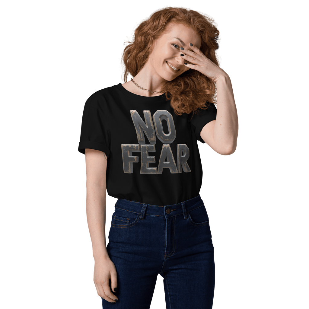 No Fear Organic Graphic Tee - Motivational T-Shirt - Design Delight Studio