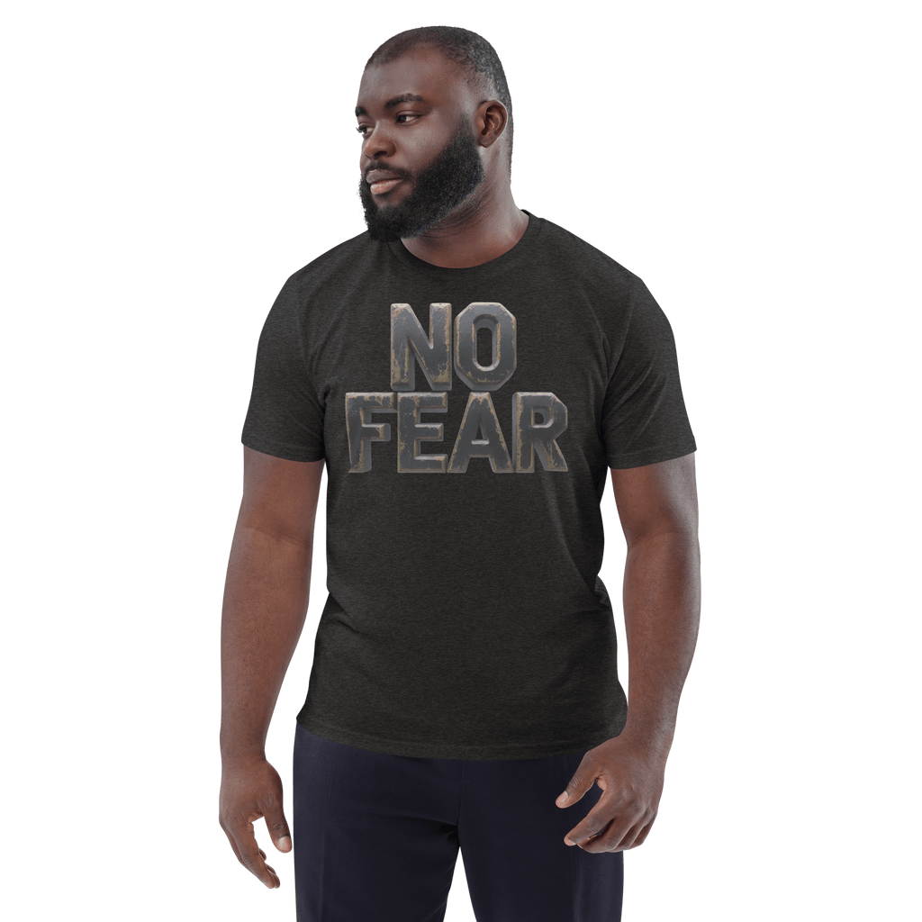 No Fear Organic Graphic Tee - Motivational T-Shirt - Design Delight Studio