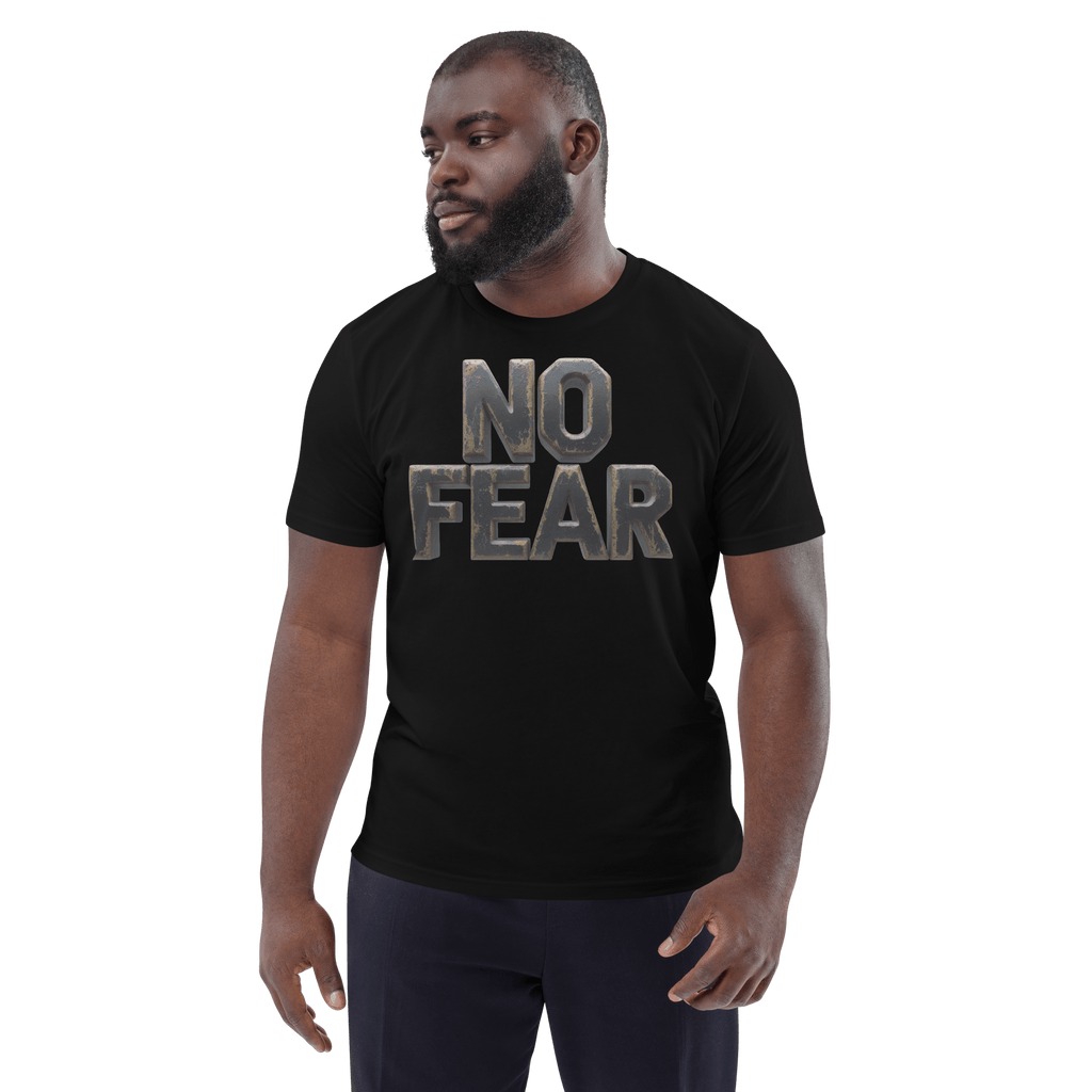 No Fear Organic Graphic Tee - Motivational T-Shirt - Design Delight Studio