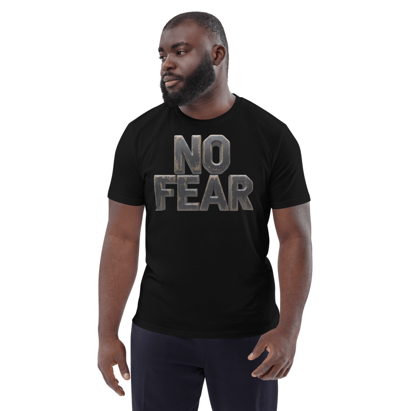 No Fear Organic Graphic Tee - Motivational T-Shirt - Design Delight Studio