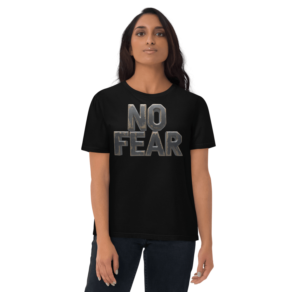 No Fear Organic Graphic Tee - Motivational T-Shirt - Design Delight Studio