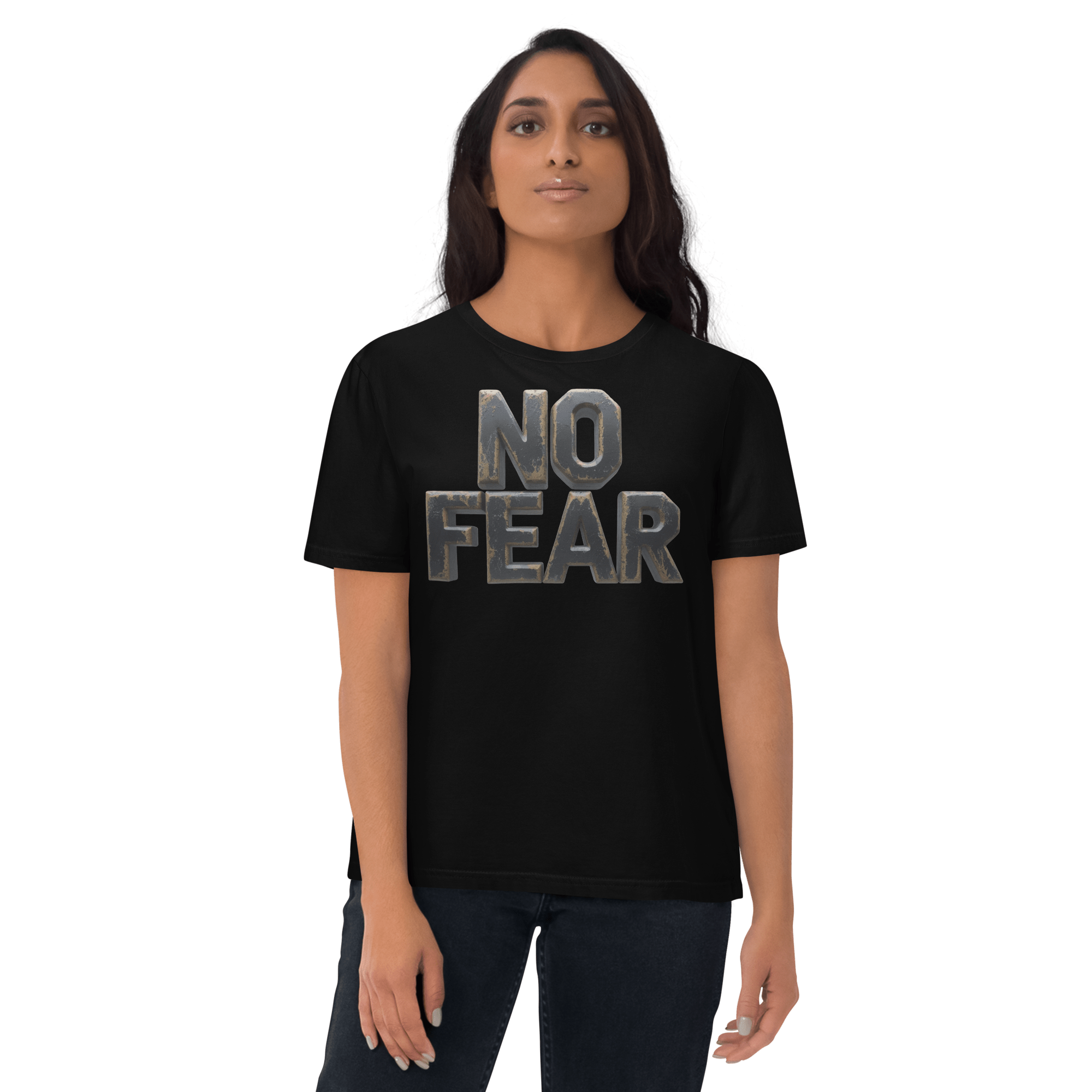 No Fear Organic Graphic Tee - Motivational T-Shirt - Design Delight Studio