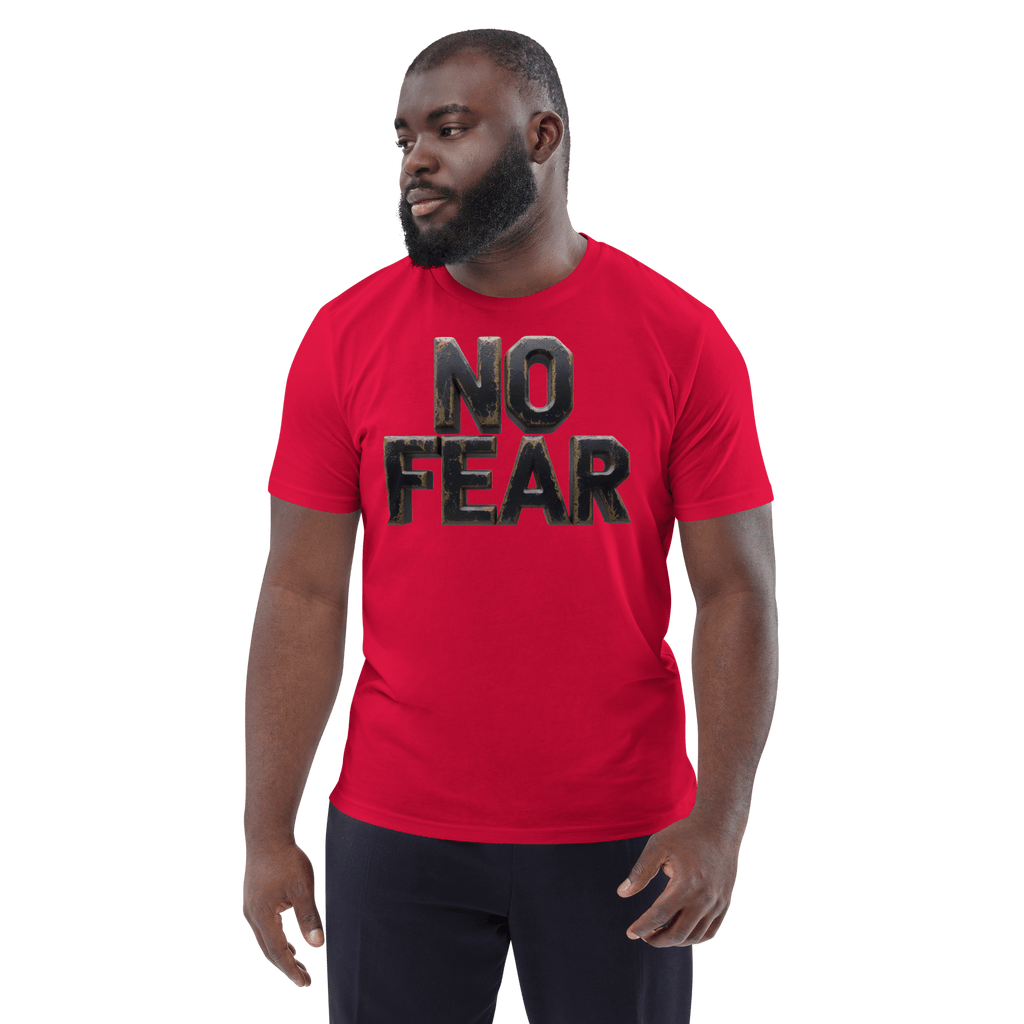 No Fear Organic Graphic Tee - Motivational T-Shirt - Design Delight Studio
