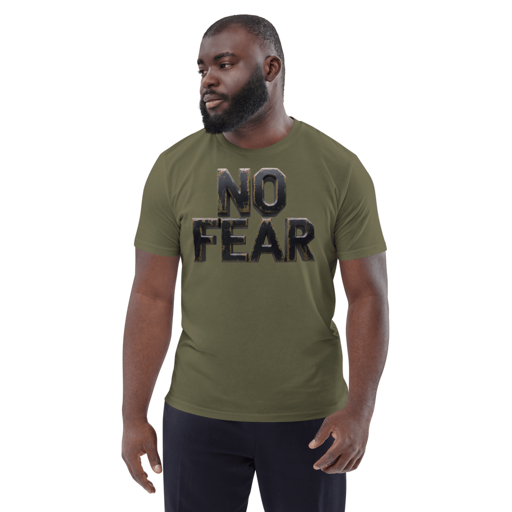 No Fear Organic Graphic Tee - Motivational T-Shirt - Design Delight Studio