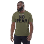 No Fear Organic Graphic Tee - Motivational T-Shirt - Design Delight Studio