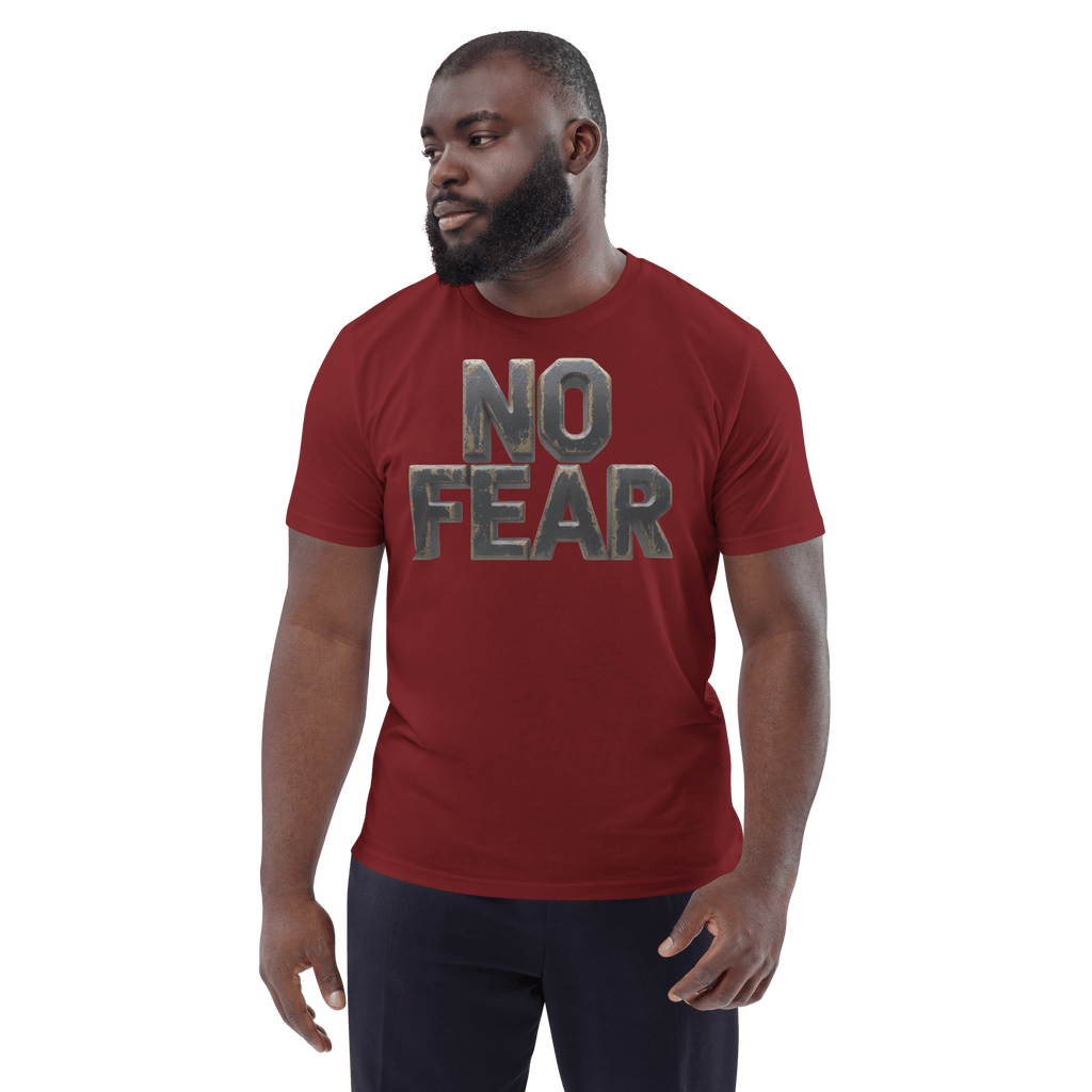 No Fear Organic Graphic Tee - Motivational T-Shirt - Design Delight Studio