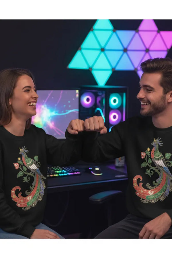 Paradise Wings Organic Gamer Sweatshirt – Rainbow Mana Bird Edition