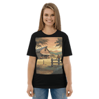 Rustic Ranch Life Organic Cotton T-Shirt | Cowboy & Horses Tee - Design Delight Studio
