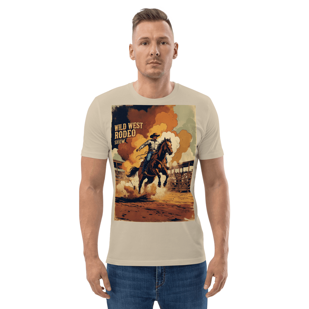 Saddle Up in Style: Cowboy Renaissance Premium Organic Cotton Rodeo Tee - Design Delight Studio