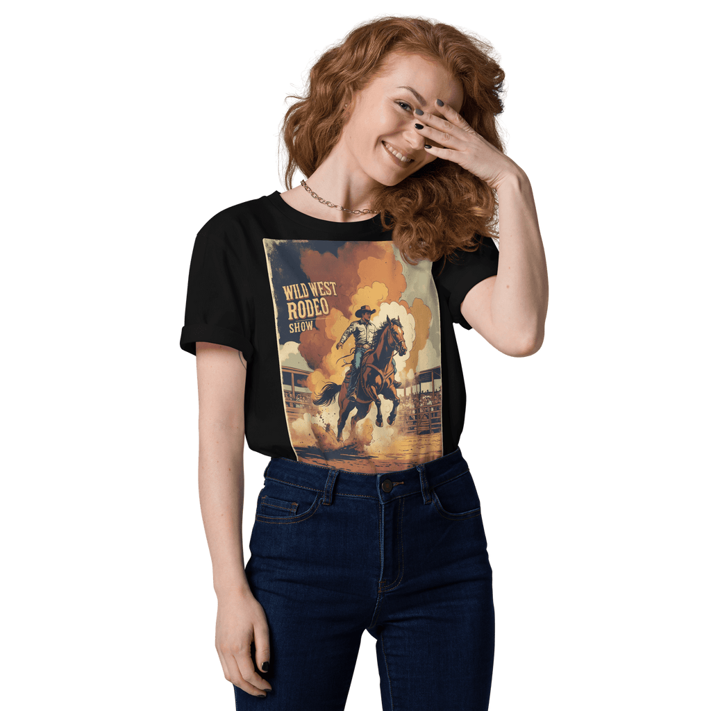 Saddle Up in Style: Cowboy Renaissance Premium Organic Cotton Rodeo Tee - Design Delight Studio