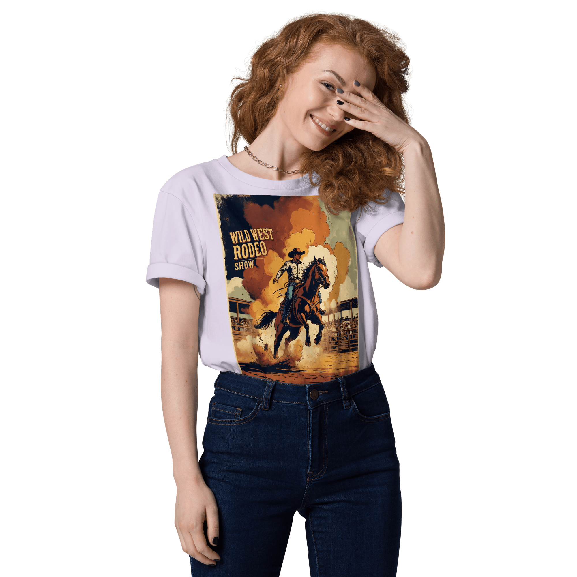 Saddle Up in Style: Cowboy Renaissance Premium Organic Cotton Rodeo Tee - Design Delight Studio