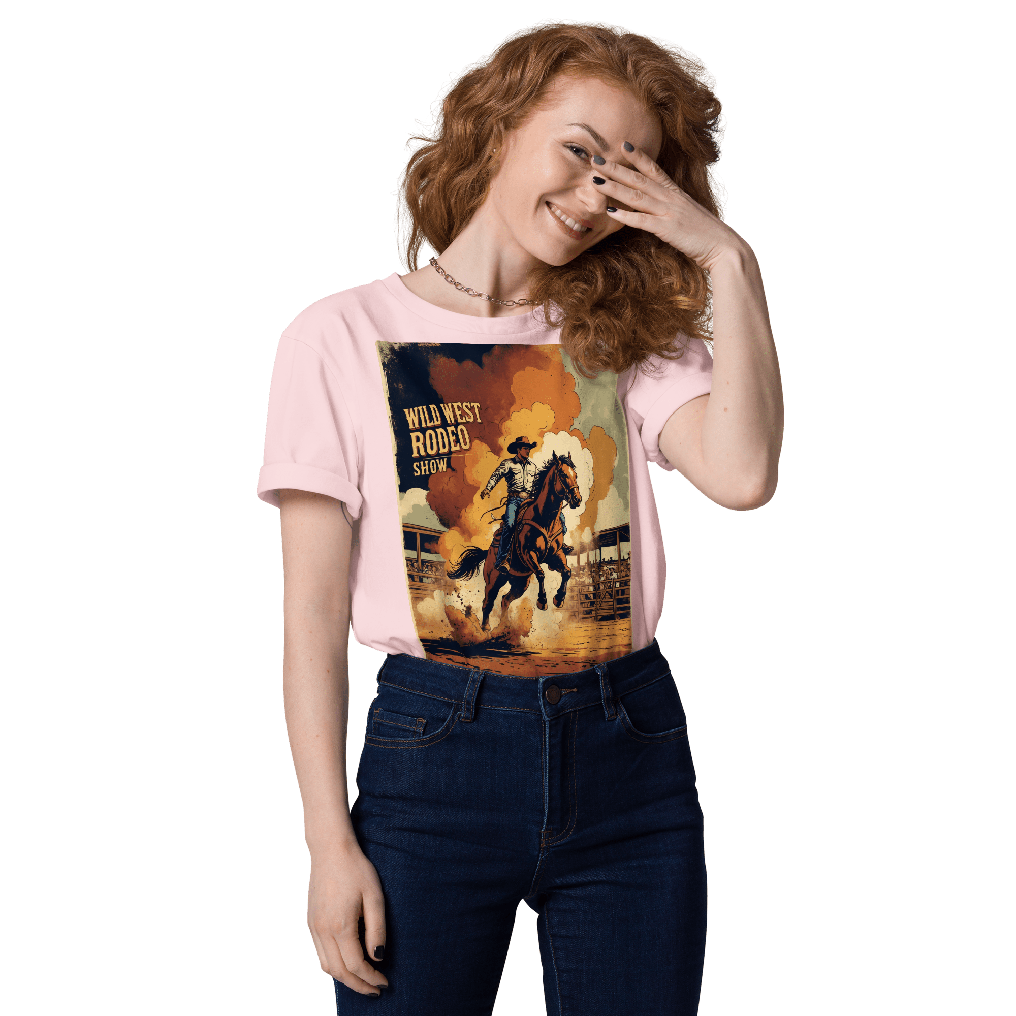 Saddle Up in Style: Cowboy Renaissance Premium Organic Cotton Rodeo Tee - Design Delight Studio