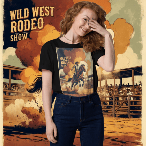 Saddle Up in Style: Cowboy Renaissance Premium Organic Cotton Rodeo Tee - Design Delight Studio