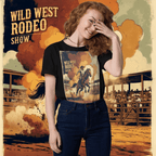 Saddle Up in Style: Cowboy Renaissance Premium Organic Cotton Rodeo Tee - Design Delight Studio