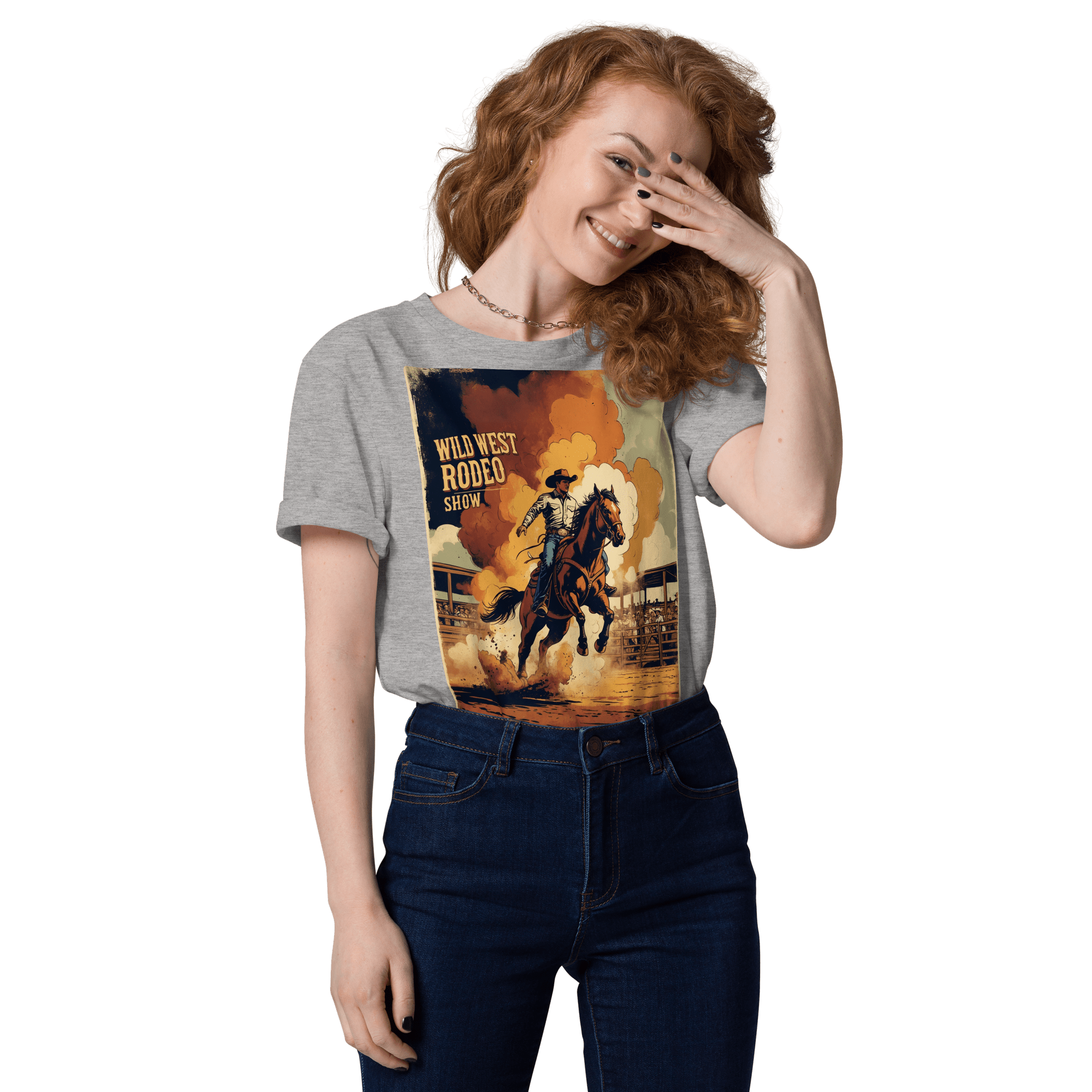 Saddle Up in Style: Cowboy Renaissance Premium Organic Cotton Rodeo Tee - Design Delight Studio