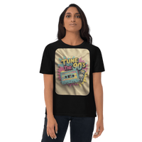 Tune into the 90s T-Shirt - Retro Cassette & Boombox Tee - Vintage Style - Design Delight Studio