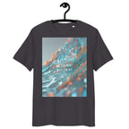 Organic cotton t-shirt – ‘Climate Change: Now Streaming Worldwide’ environmental activism design. Eco-friendly, soft, and perfect for sustainability advocates
