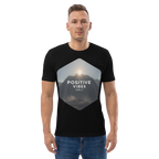 Positive Vibes Only – Inspirational Organic Cotton Tee - Design Delight Studio