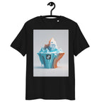 Eco-friendly organic cotton t-shirt – 'My Carbon Footprint Fits in a TikTok Video' design. Sustainable fashion with a bold climate statement. Soft, breathable, and ethically made. Shop now at Design Delight Studio.