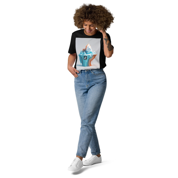 "Viral Footprint: My Carbon Footprint Fits in a TikTok Video" – Organic Cotton Climate Awareness Tee - Design Delight Studio