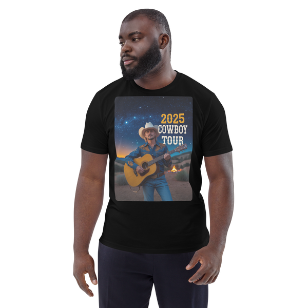 2025 Cowboy Tour Organic Cotton T-Shirt – Classic Western Country Music Tee - Design Delight Studio
