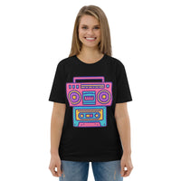 Organic Cotton Retro Boombox & Cassette Tee