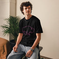 Organic Cotton T‑shirt – Neon Bison Glow