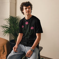 Organic Cotton T‑shirt – Neon Cactus Bloom
