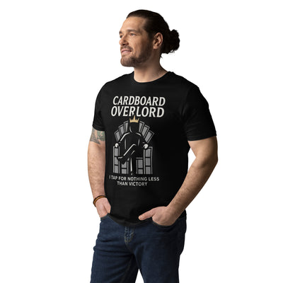 Cardboard Overlord Throne tee — black front