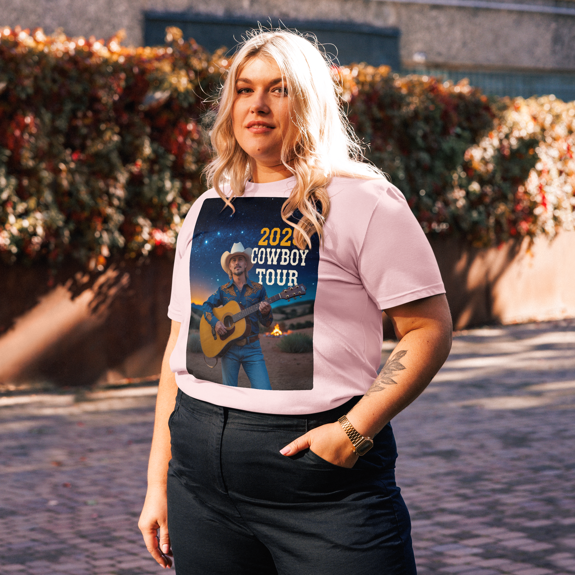 2025 Cowboy Tour Organic Cotton T-Shirt – Classic Western Country Music Tee - Design Delight Studio