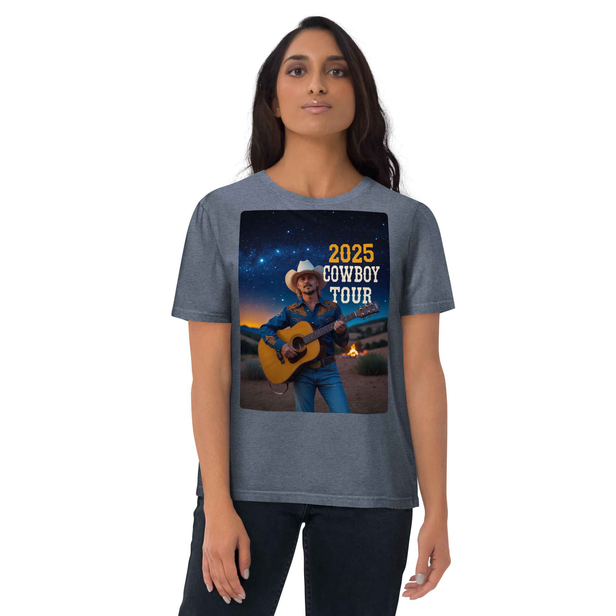 2025 Cowboy Tour Organic Cotton T-Shirt – Classic Western Country Music Tee - Design Delight Studio