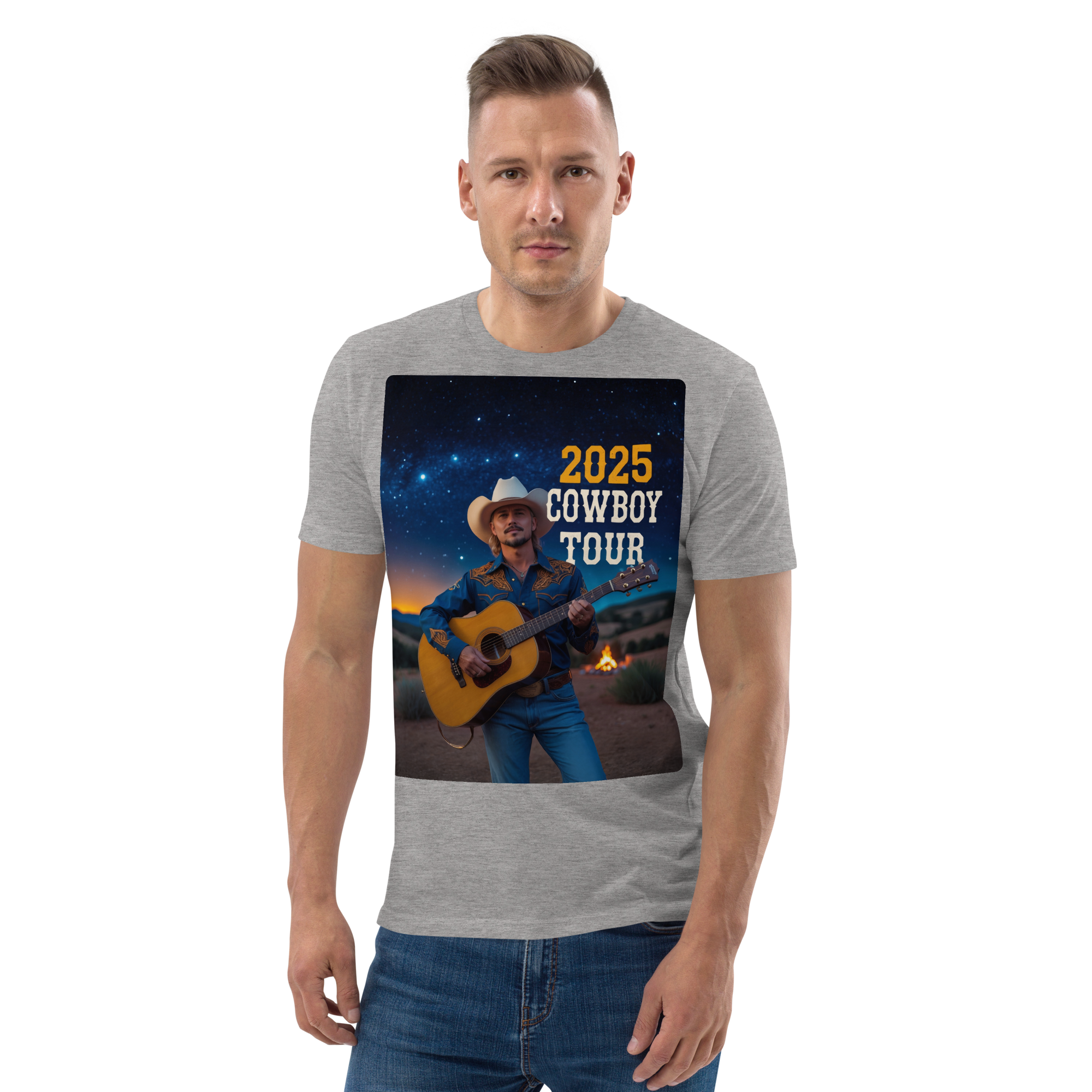2025 Cowboy Tour Organic Cotton T-Shirt – Classic Western Country Music Tee - Design Delight Studio