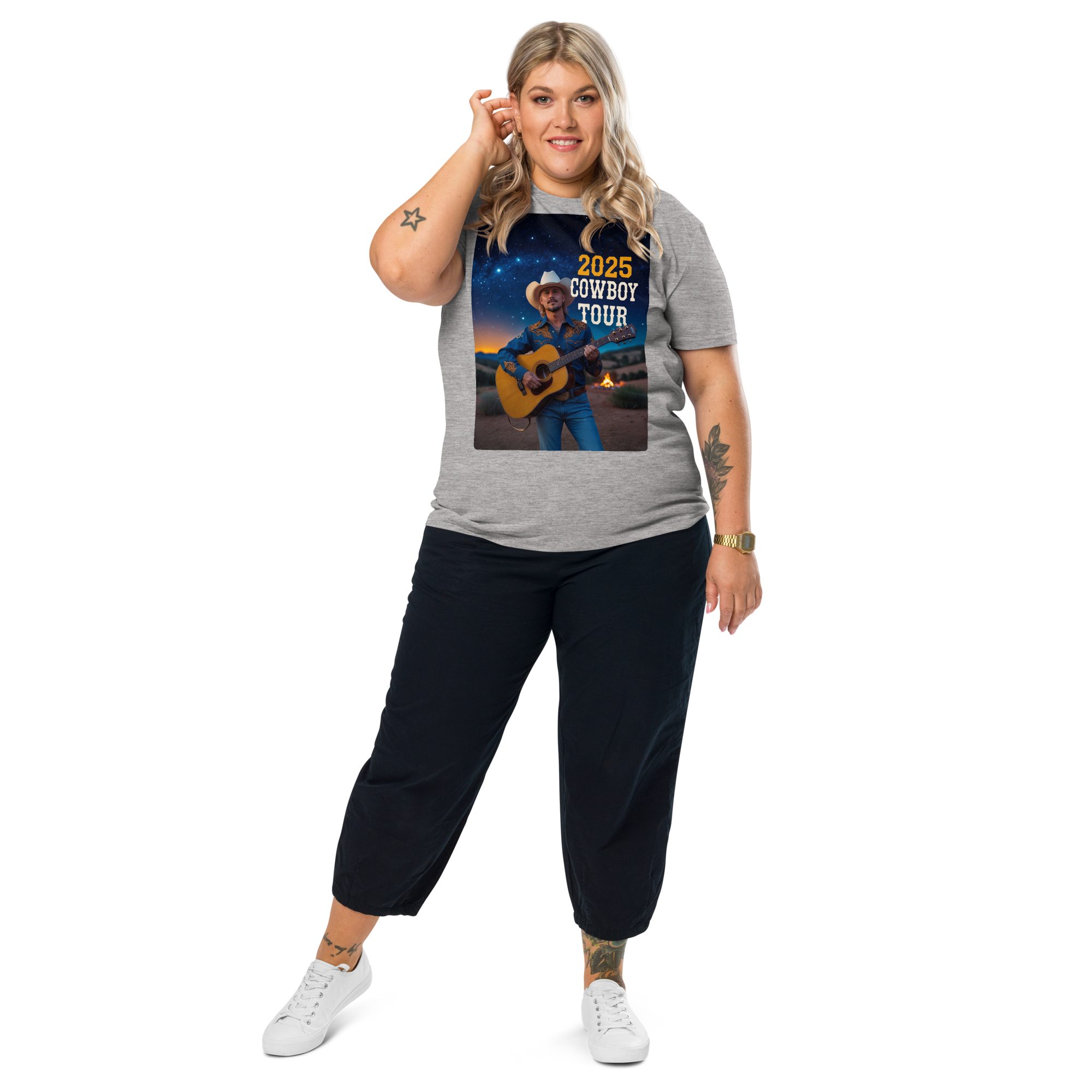 2025 Cowboy Tour Organic Cotton T-Shirt – Classic Western Country Music Tee - Design Delight Studio