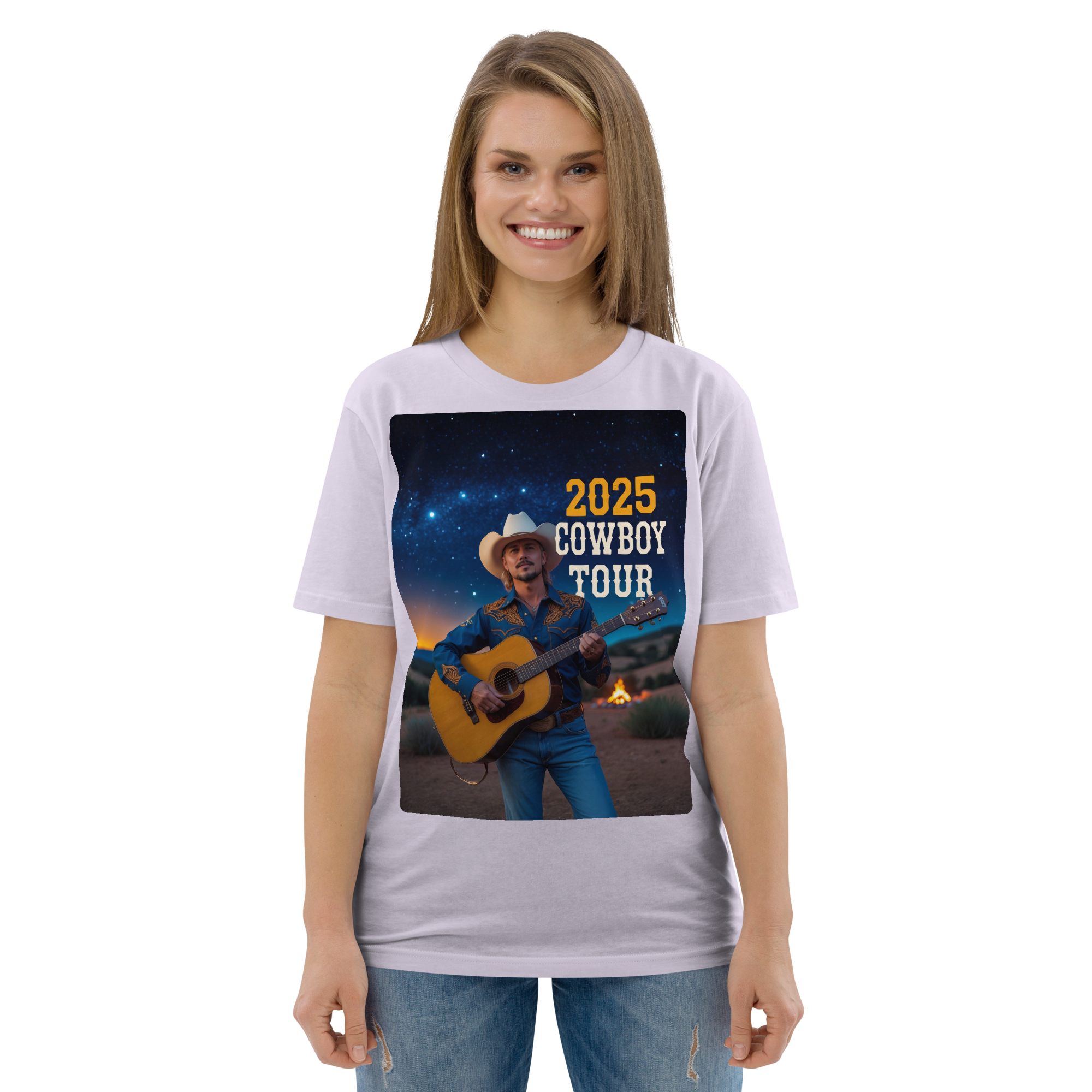 2025 Cowboy Tour Organic Cotton T-Shirt – Classic Western Country Music Tee - Design Delight Studio