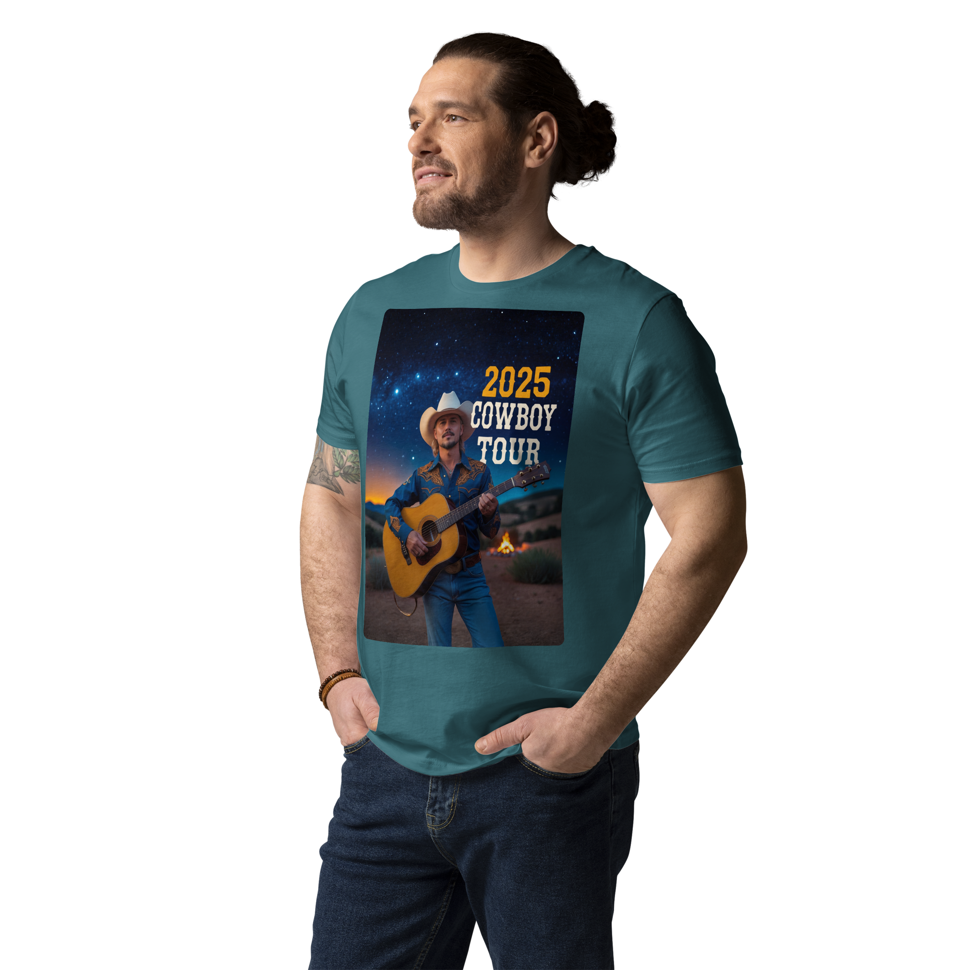 2025 Cowboy Tour Organic Cotton T-Shirt – Classic Western Country Music Tee - Design Delight Studio