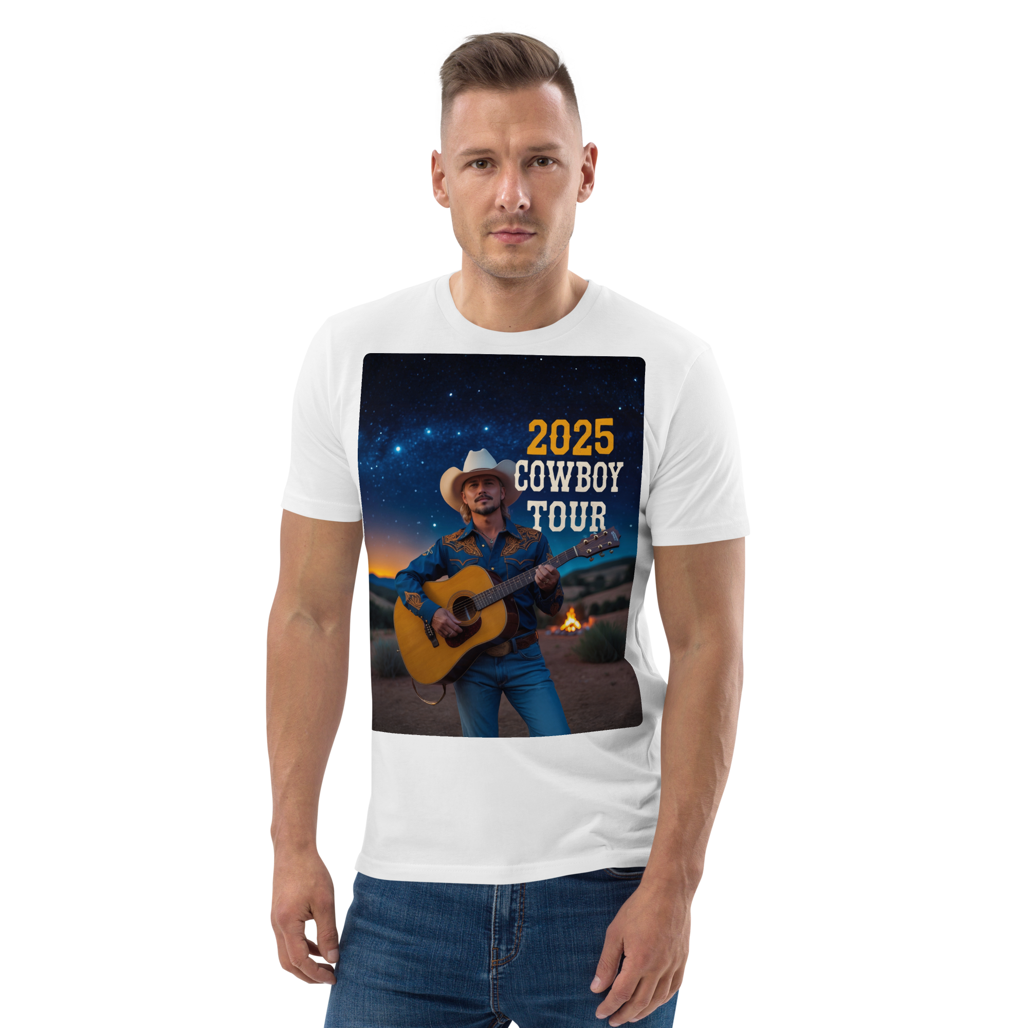 2025 Cowboy Tour Organic Cotton T-Shirt – Classic Western Country Music Tee - Design Delight Studio
