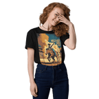 Vintage Wild West Rodeo Show Organic Cotton T-Shirt | Cowboy Bronc Rider Graphic Tee - Design Delight Studio
