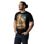 Vintage Wild West Rodeo Show Organic Cotton T-Shirt | Cowboy Bronc Rider Graphic Tee - Design Delight Studio
