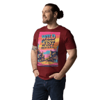 Wild West Revival T-Shirt - Retro Cowboy Graphic Organic Tee - Design Delight Studio
